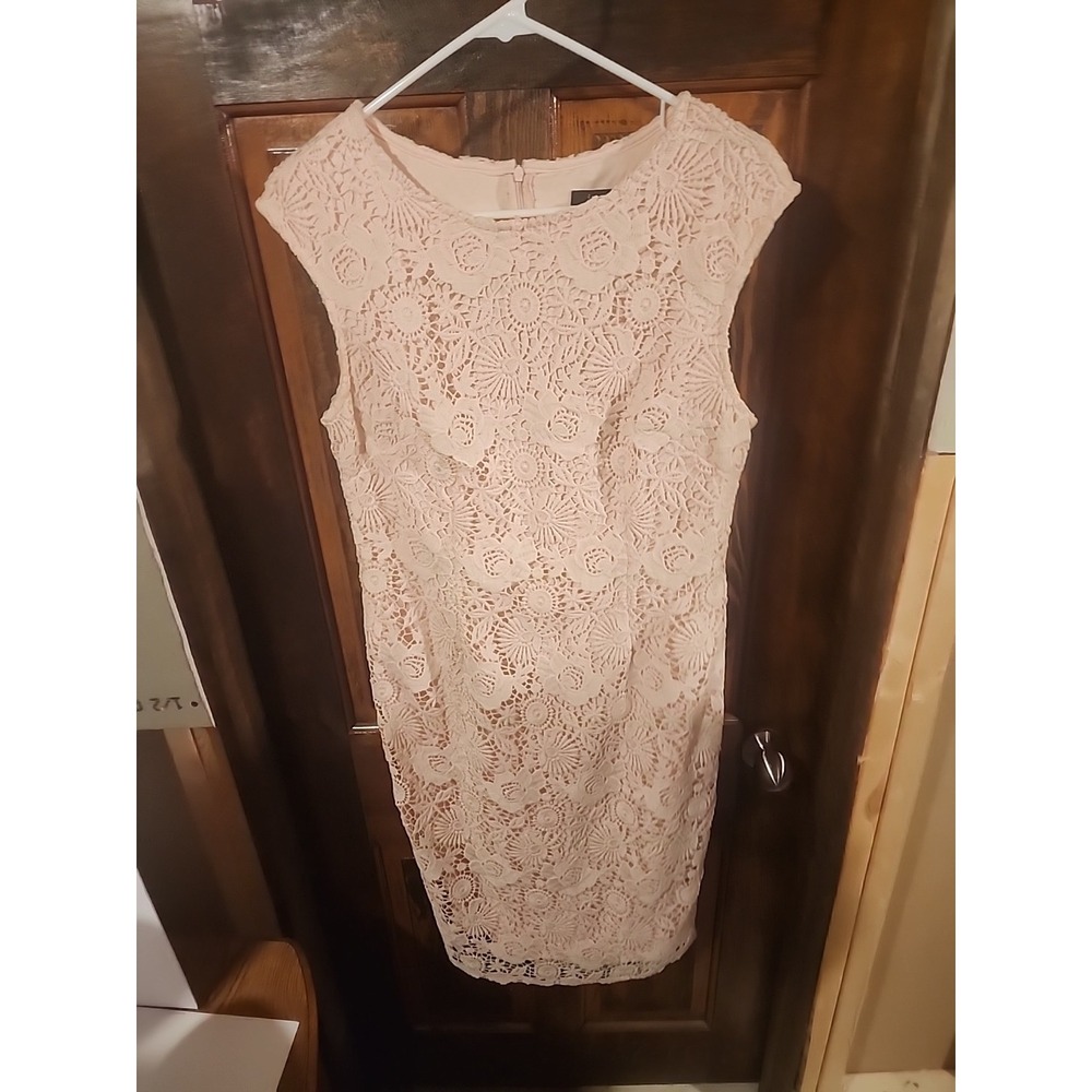 Ivy + Blu Women's Sheath Pink Dress Midi Sleeveless Size 6